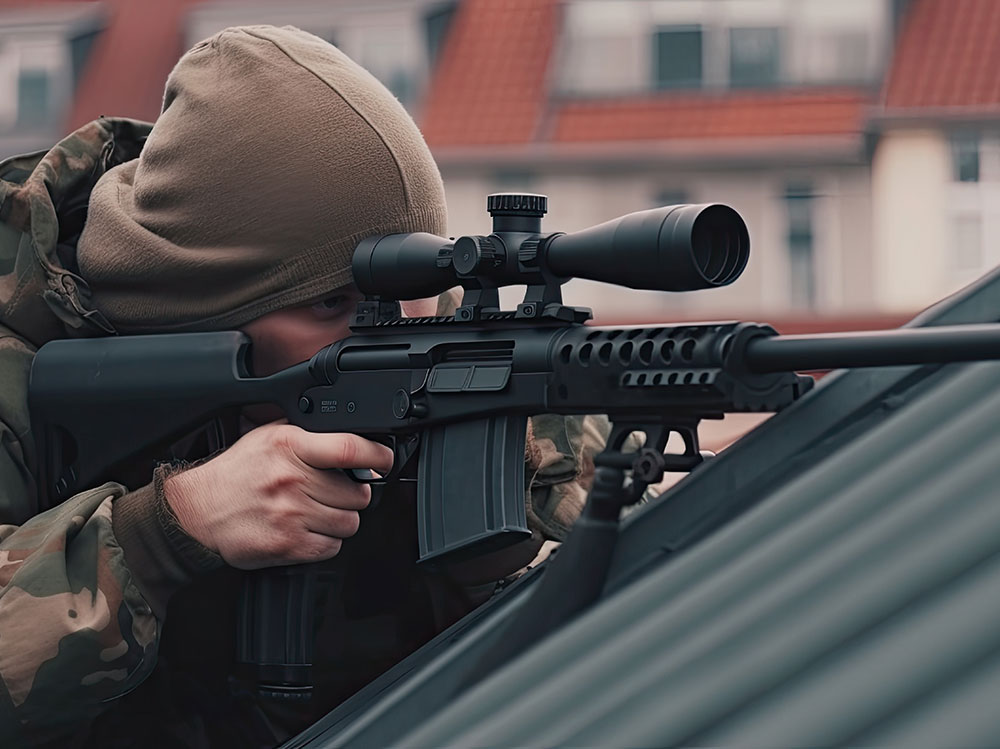 Sniper attack on power station